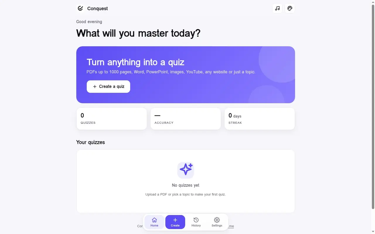Conquest website