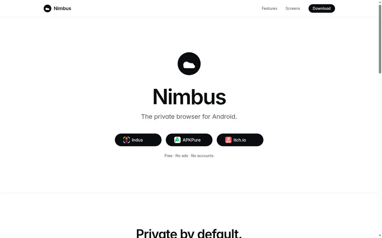 Nimbus Browser website